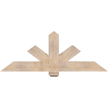 Ekena Millwork Kennewick Smooth Timber Gable Bracket, Douglas Fir, 60"W x 22"H x 5 1/2"D x 5 1/2"F, 9/12 Pitch GBW060X22X0606KEN00SDF